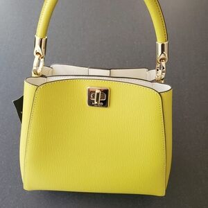 nwt kate spade Top Handle Turn Lock Leather Crossbody Bag, Lime Slice